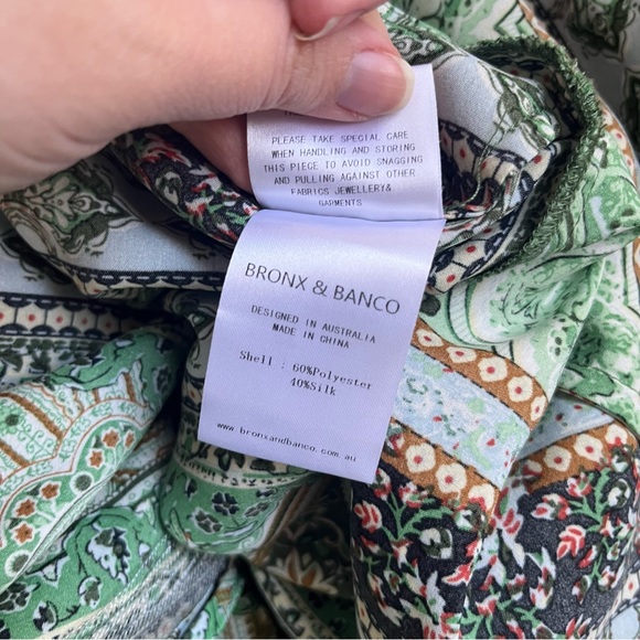 BRONX AND BANCO BEDOUIN MINI DRESS TIERED LONG SLEEVE SIZE MEDIUM REVOLVE - Picture 14 of 16